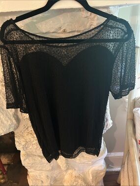 Black beaded overlay Women’s Top